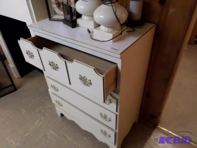 lot 69 image: White dresser (4 drawer)...
