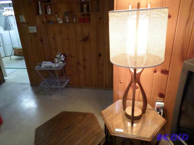 lot 74 image: end tables and lamp...