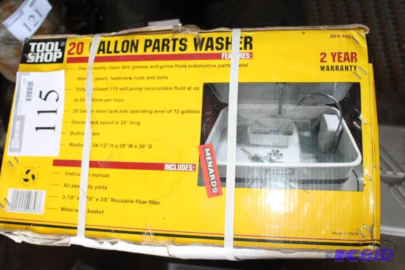 lot 115 image: 20 Gallon Parts Washer, New In Box...
