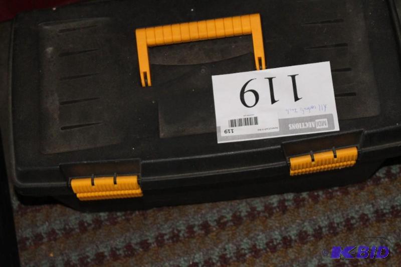 lot 119 image: Tool Case with Hammers, Mallet, Wre...