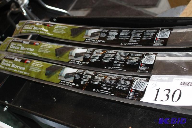 lot 130 image: Lot of (3) Dual Seal, Door Bottoms,...