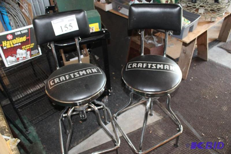 lot 155 image: Lot of (2) Craftsman Bar Chairs, 14...