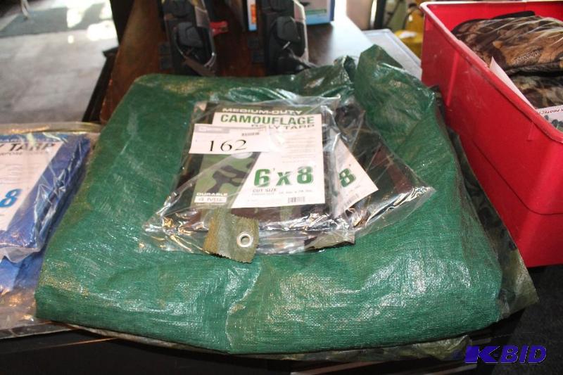 lot 162 image: Lot of (4) Tarps, (2) New, (2) Used...