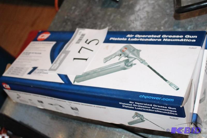 lot 175 image: Air Operated Grease Gun, New in box...