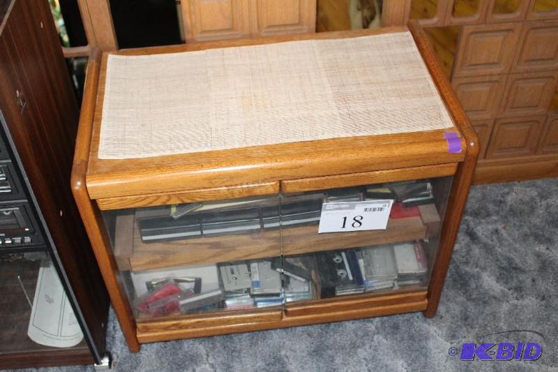 lot 18 image: 2 Shelf Wooden CabinetCoffee Table...