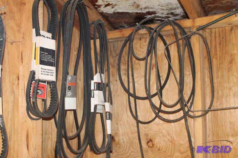 lot 190 image: Lot of (22) Various Size Car Belts...
