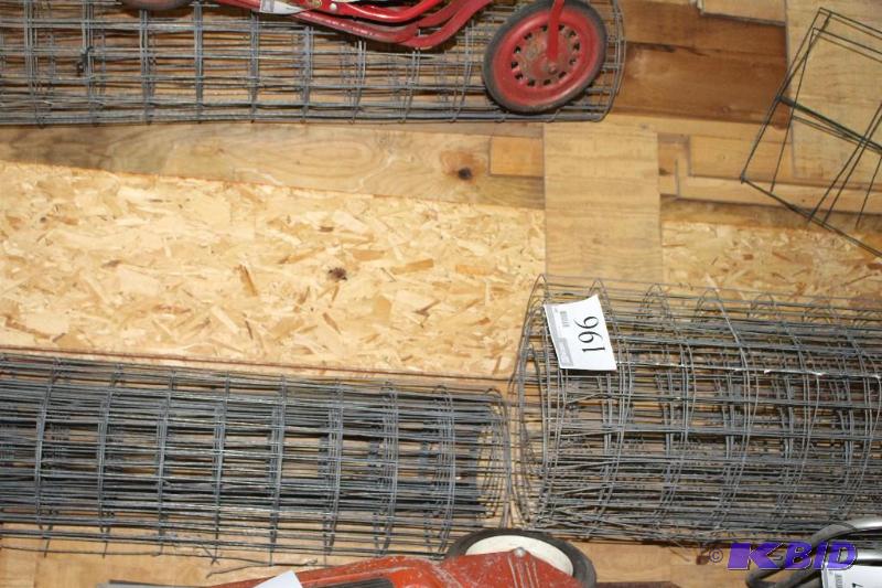 lot 196 image: Lot of (3) Rolls of Metal Wire Fenc...