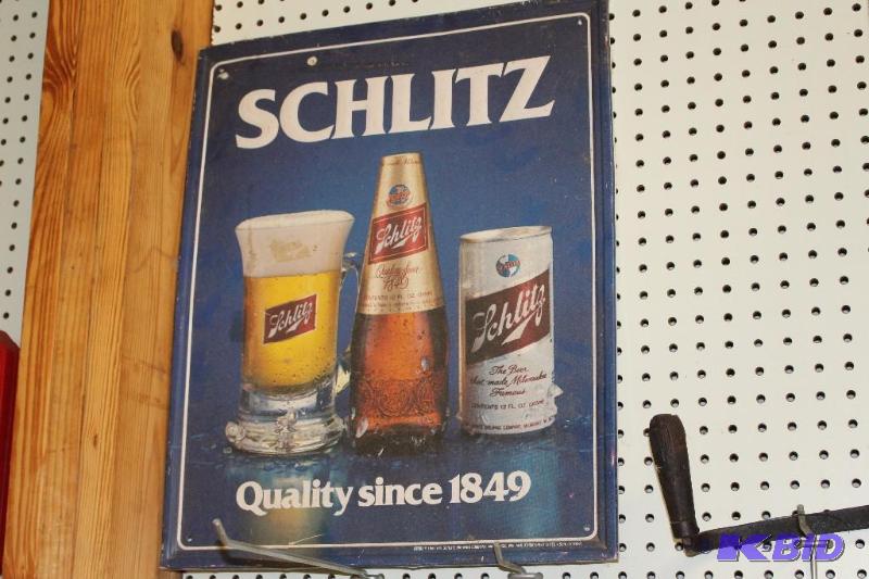 lot 221 image: Schiltz, Advertising Beer Sign, Met...