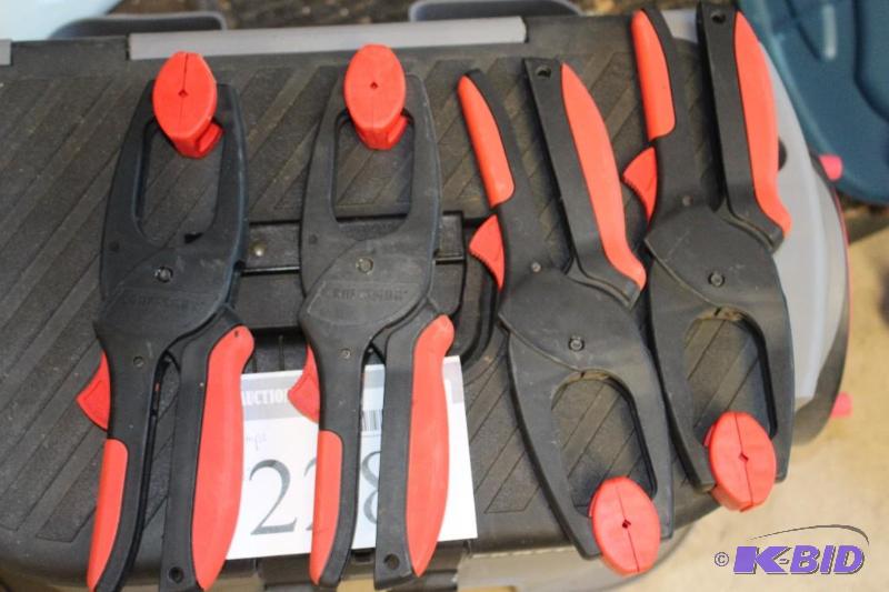 lot 228 image: Lot of (4) Clamps, (1) Stand, 11&qu...