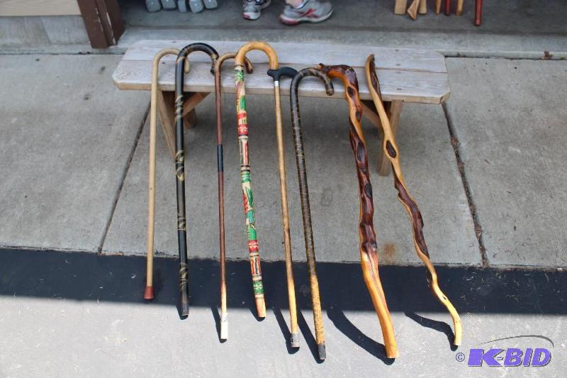 lot 25 image: Lot of (6) Canes, (2) WalkingHikin...