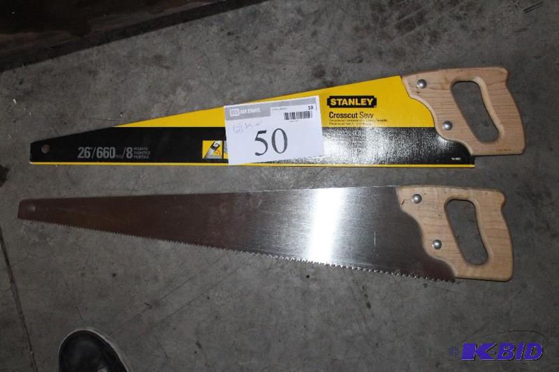 lot 50 image: Lot of (2) Wooden Handled, Stanley ...
