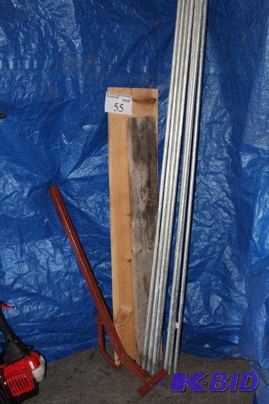lot 55 image: Lot of (13) Items (10) Metal Rods,...