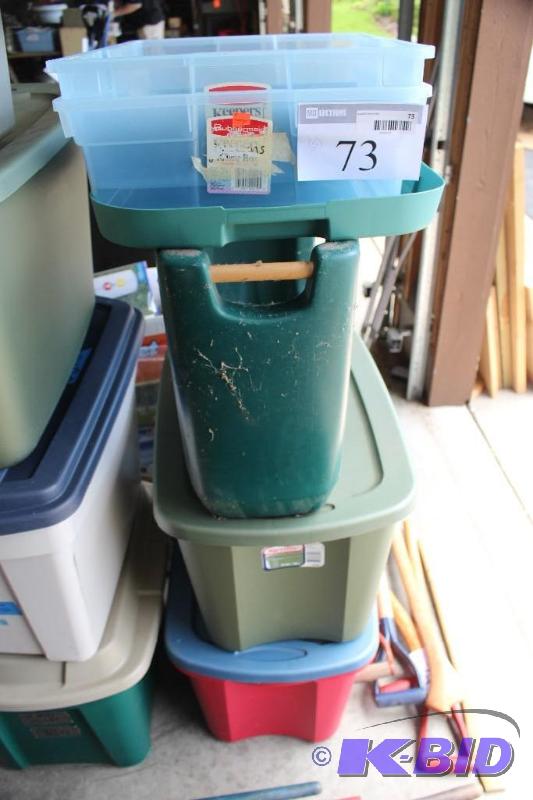 lot 73 image: Lot of (6) Tubs, (3) with Lids...