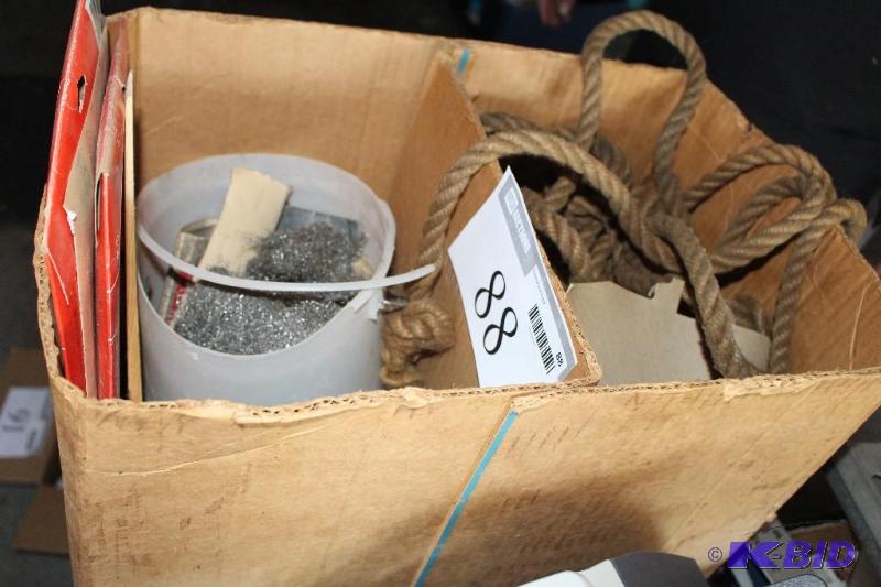 lot 88 image: Box Lot of Various Items Steel Woo...
