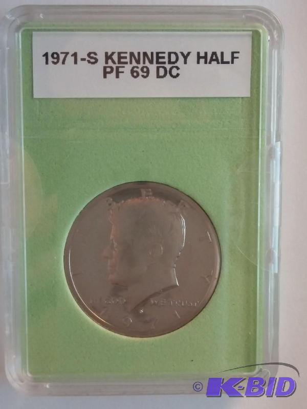 lot 112 image: 1971-D Kennedy Half Dollar Coin PF ...
