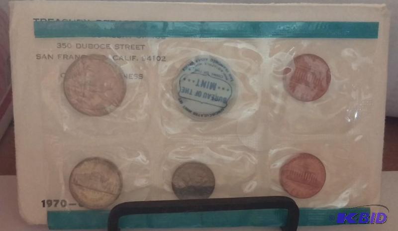 lot 116 image: 1970 San Francisco Mint Set Quarter...