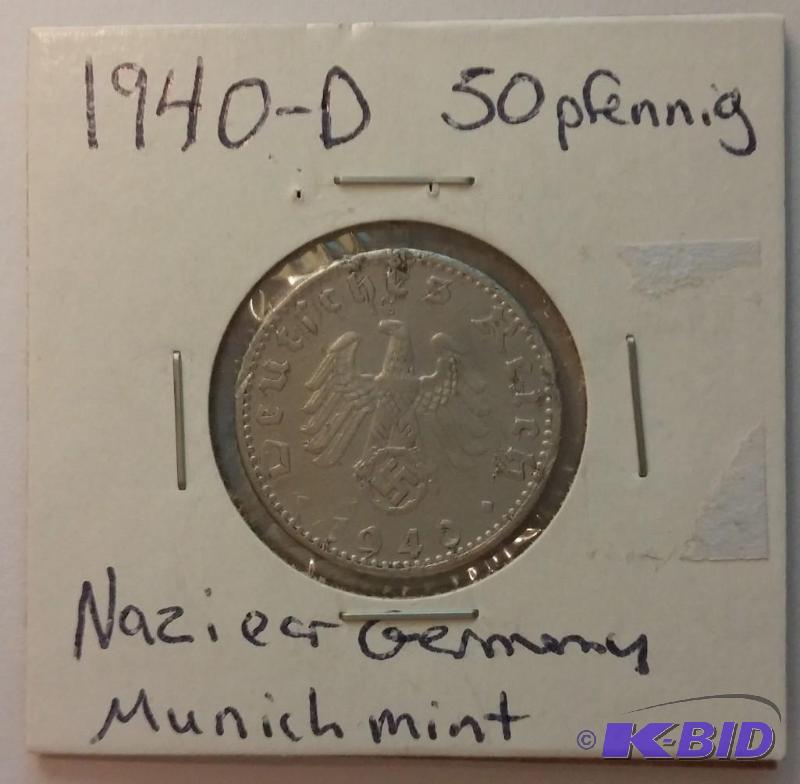 lot 119 image: 1940-D 50 Pfenning Germany Munich M...