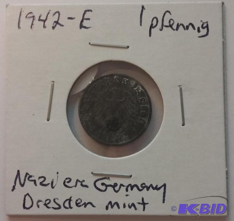 lot 122 image: 1942-E 1 Pfennig Germany Dresden Mi...