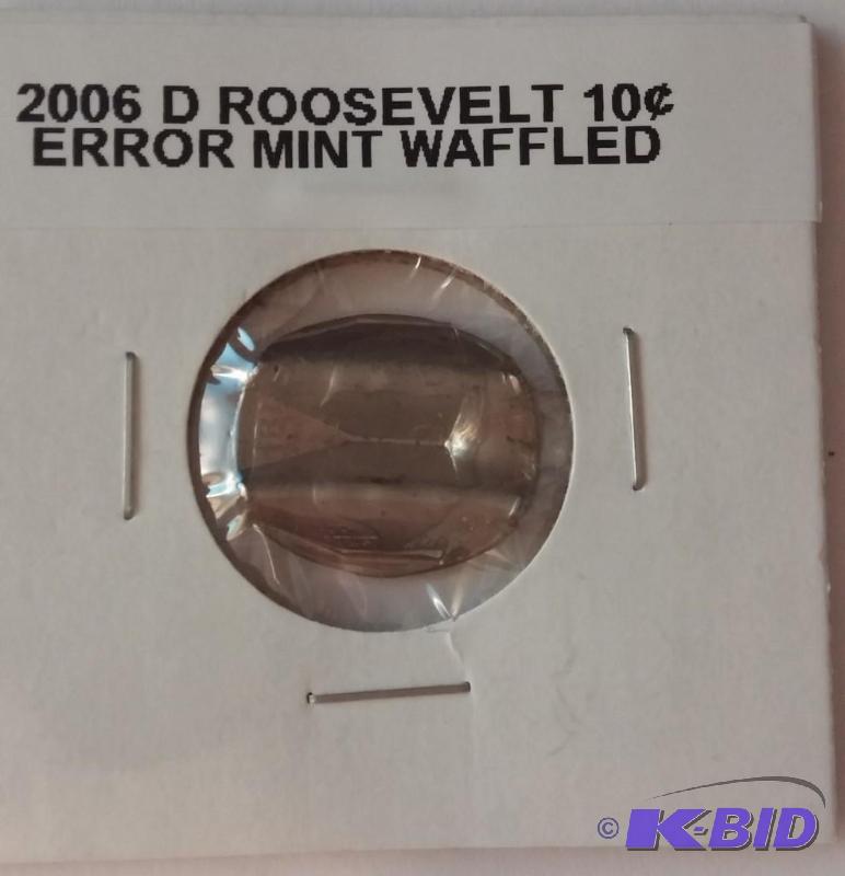lot 134 image: 2006 D Roosevelt Ten Cent Error Min...