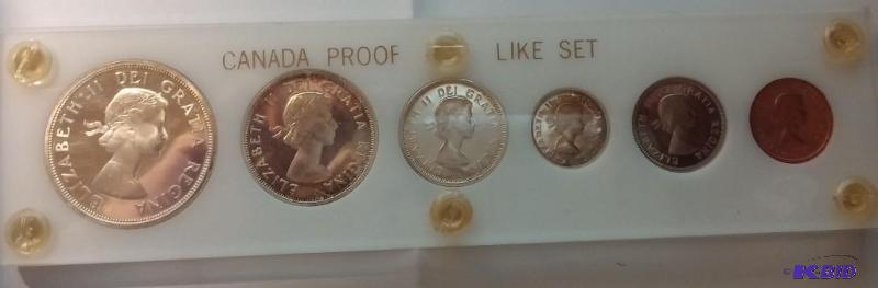lot 144 image: 1964 Canadian Proof like Coin Set S...