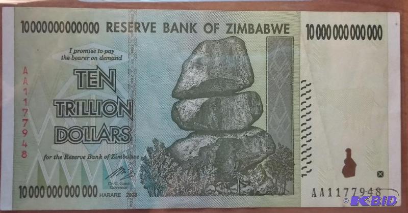 lot 27 image: Foreign Note Zimbabwe...