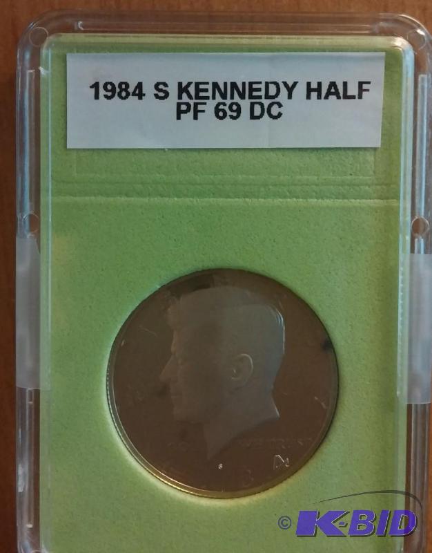 lot 50 image: 1984 S Kennedy Half Dollar Coin PF ...