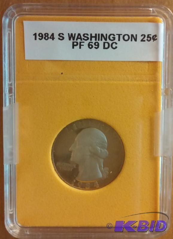 lot 52 image: 1984 S Washington Quarter coin PF 6...