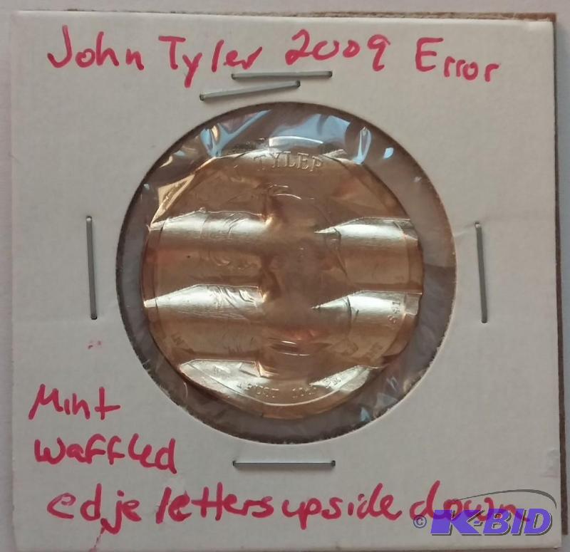 lot 70 image: 2009 John Tyler 2009 Waffled Mint E...