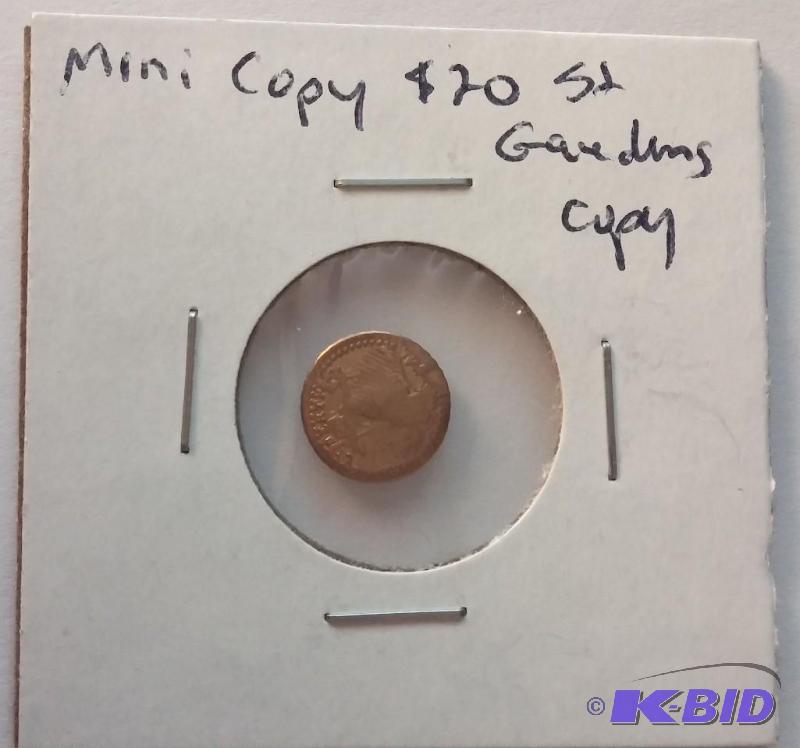 lot 72 image: Mini Copy $20 St.Gaudens Gold Coin...