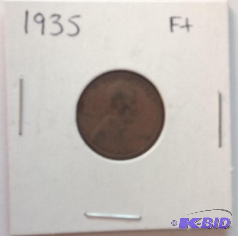 lot 79 image: 1935 Lincoln Wheat Cent one cent co...