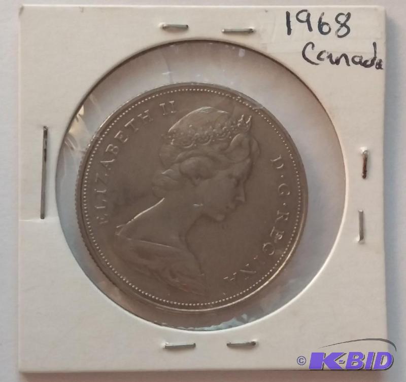 lot 83 image: 1968 Canada Dollar One Dollar Coin...