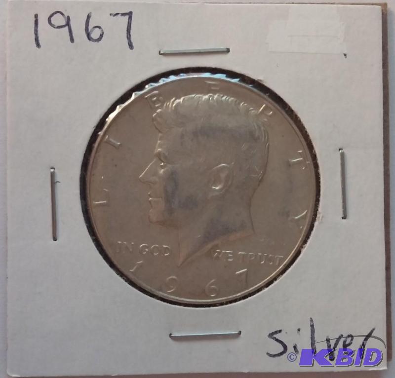 lot 85 image: 1967 Silver Kennedy Half Dollar...