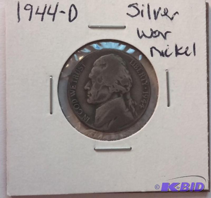 lot 88 image: 1944-D Silver War Nickel Five Cent ...