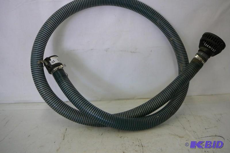 lot 12 image: Trash pump hose with strainer and f...