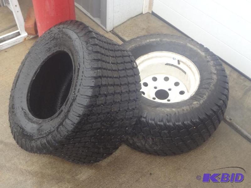 lot 8 image: Pair Of Carlisle 26x12x12 Tires, On...