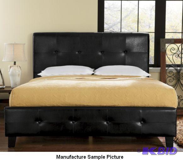 King Vinyl Platform Bed - 79&quot ...