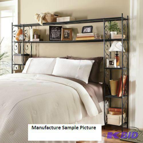 Queen Size Leaf Storage Headboard -...