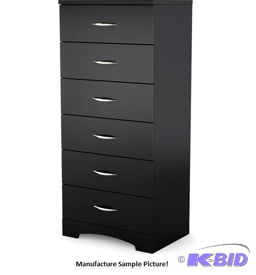 Black Six Drawer Dresser - Retail $...