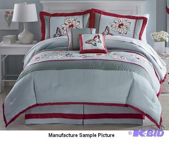 Garden Frolic Queen Bedding Set - 8...