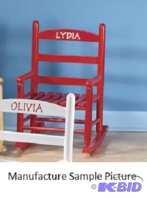 Childs Personalized Rocker - Red - ...