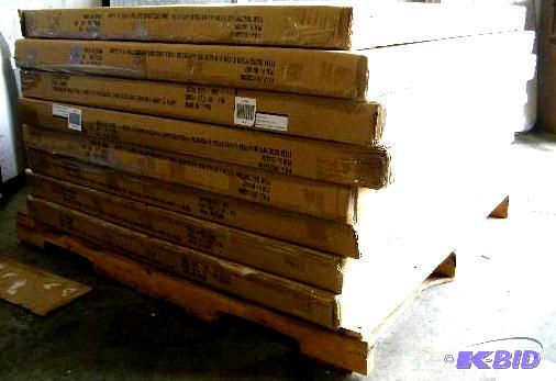 Lot of 8 white pedestal table tops ...