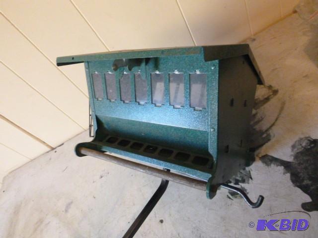 lot 109 image: Metal Bird Feeder with Metal Post...