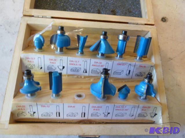 lot 12 image: iit Router Bits in Wood Case...