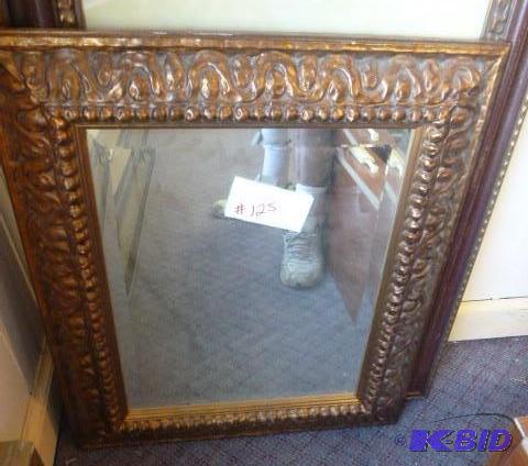 lot 125 image: Framed Mirror 24" X 28"...