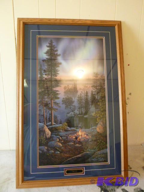 lot 129 image: &quotNight Fire" Framed Print...