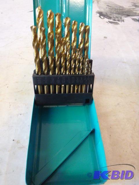 lot 13 image: Drill Bits in Metal Case...