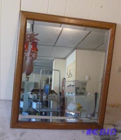 lot 134 image: Framed Mirror 23" X 27"...