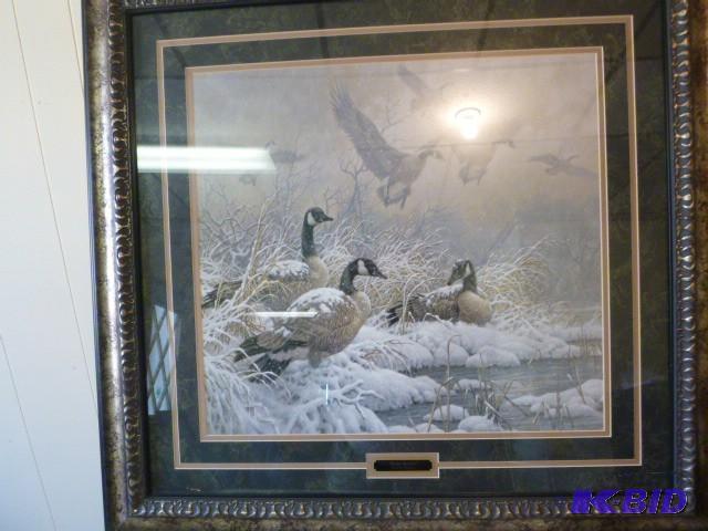 lot 138 image: &quotWinter Retreat" Framed P...