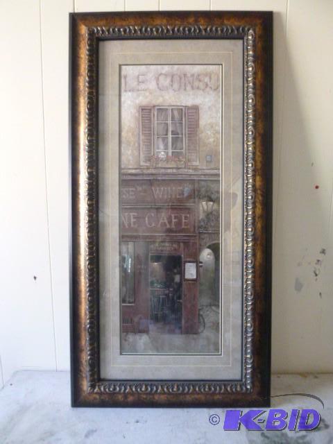 lot 140 image: Cafe Framed Print 24" X 47&quo...
