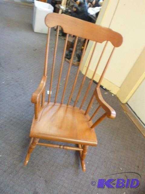 lot 25 image: Wood Rocking Chair...